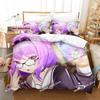 Hololive Neko Mata Okayu Комплект постельного белья Напечатанный одинарный одеяло Покрывало Пододеяльник Наволочка 3 предмета Детский Взрослый размер