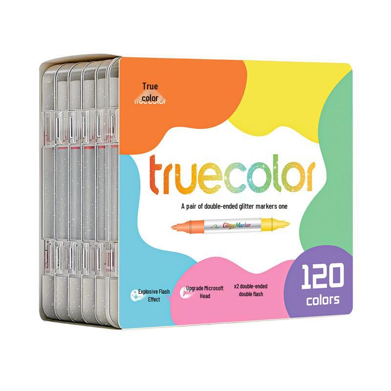 Акриловые маркеры True Color с двумя наконечниками: Профессиональный, Дружелюбный к студентам, Непрозрачный, Двухцветный набор акварельных ручек