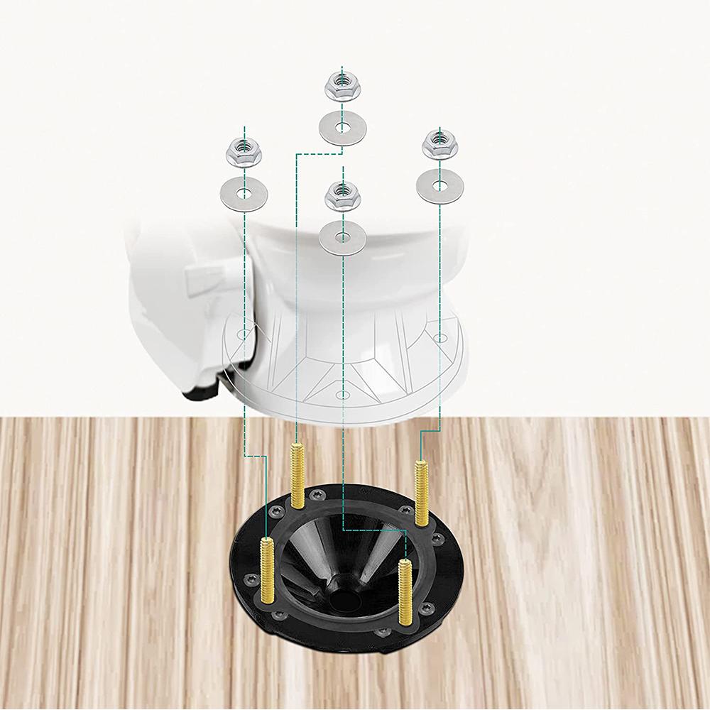 Floor Flange Seal W/ Nuts, Washers & T-Bolts Set For RV Toilet Seals 385310063