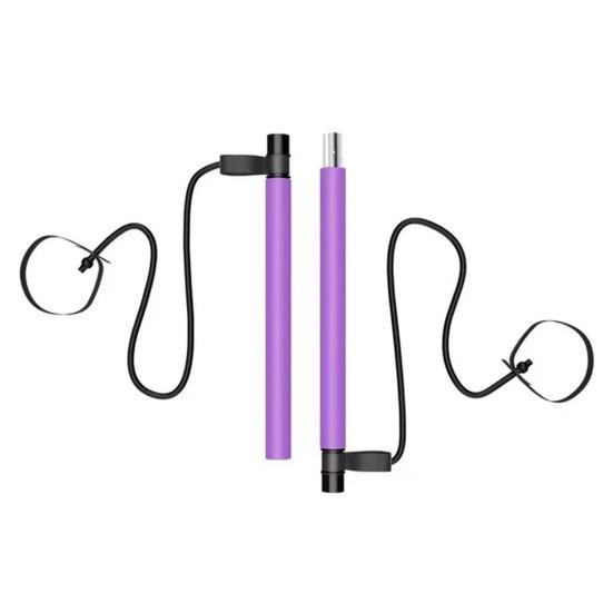 Пилатес Бар с лентой сопротивления Силовая тренировка Растяжка тела Ноги Бедра Талия Руки Упражнение Бар Домашний спортзал Тренировка Мужчины Женщины Фитнес-оборудование