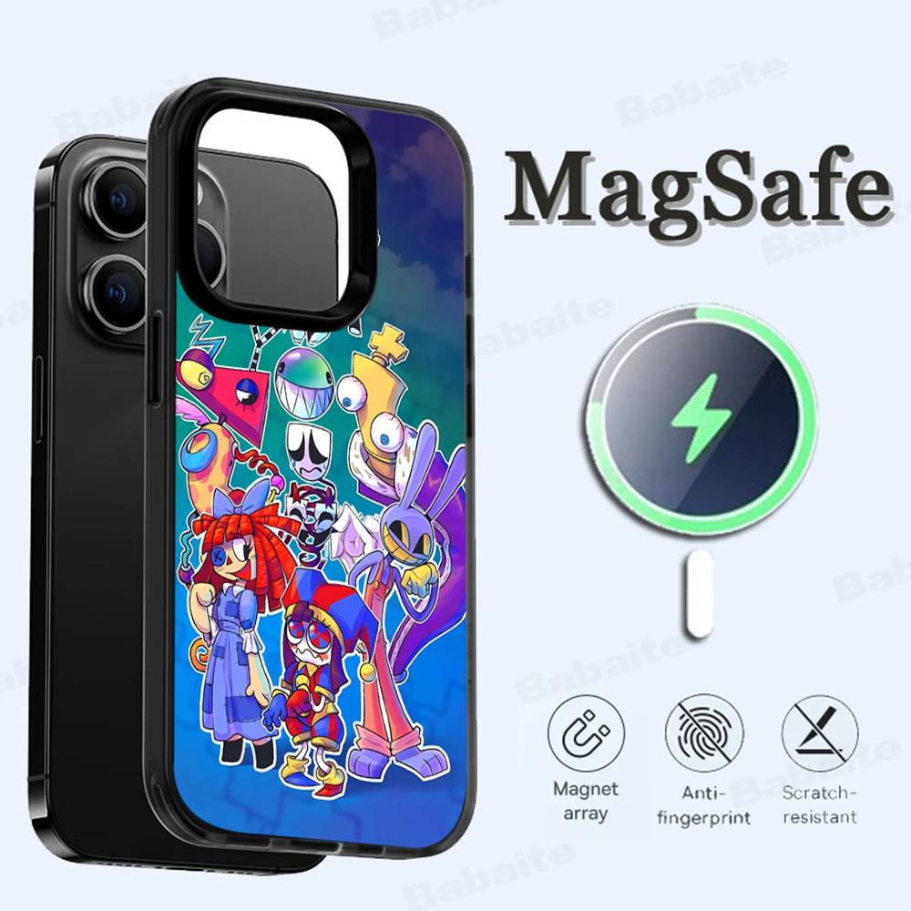 Amazing Digital Circus Phone Case Magnetic Case For IPhone 16 14 13 12 11 15 Pro Max Plus For Magsafe Wireless Charge Cover