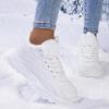 Женские зимние кожаные повседневные уличные ботинки на теплой бархатной подкладке