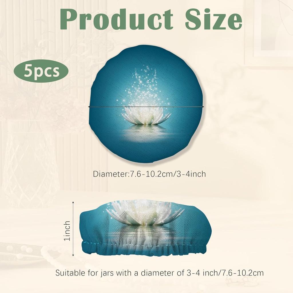 Тканевые крышки для банок с закваской, Крышки из ткани для ферментации водяного лотоса и сыра, Подходят для горлышек банок диаметром 3-4 дюйма, 5 шт.