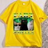 Fart Smella Funny Cat Tshirt Women Casual Silly Cats Tee Shirt Weird Tees Round Neck Short Sleeve Tees Clothes Women clothing