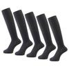 VAXPOT Compression Antibacterial and Graduated Sizes (Back Spot) Men's Knee-High Socks, 5-Pair Set, Deodorizing, Compression, VA-1110 BLK, 25-27cm