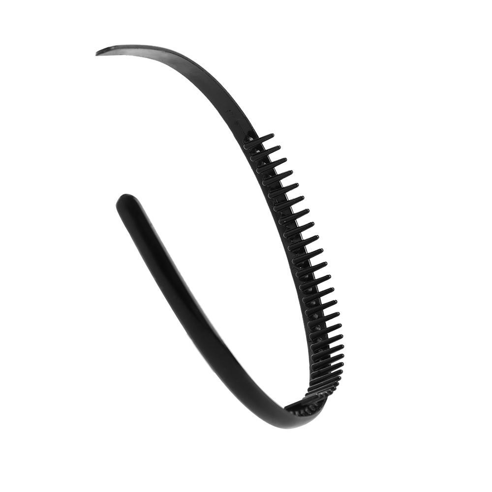 1/2 Pcs New Black plastic Sports Hairband Soccer Headband Toothed Men Hair Clip
