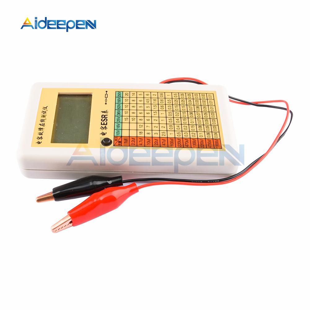 LCD Digital Capacitor ESR Meter Transistor Tester Internal Resistance Meter Test In Circuit for Electrican Tool Power Supply