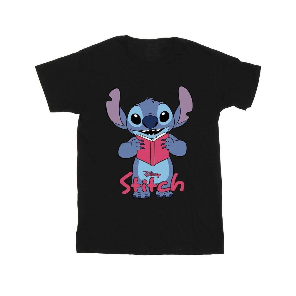 Lilo & Stitch Boys Reading Standing Cotton T-Shirt