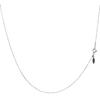 Lala Christie Platinum Pt850 Round Azuki Chain Necklace with Slide Adjuster, Adjustable Length, 1.1mm Wide, Approximately 2.8g, 45cm Long (lc97-0035)