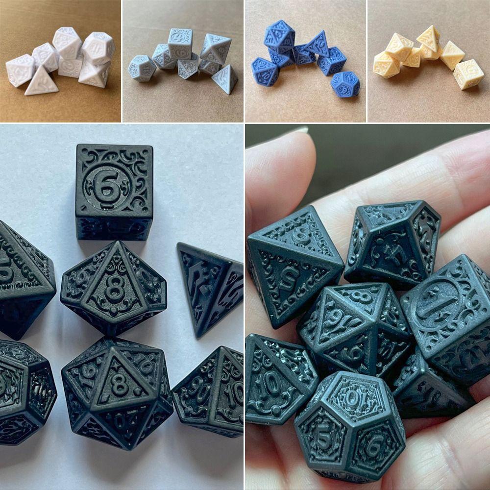 7 шт./компл. D4 D6 D8 D10 D12 D20 DND игральные кости 7-Die настольная игра игровые кости многогранные игральные кости TRPG DND
