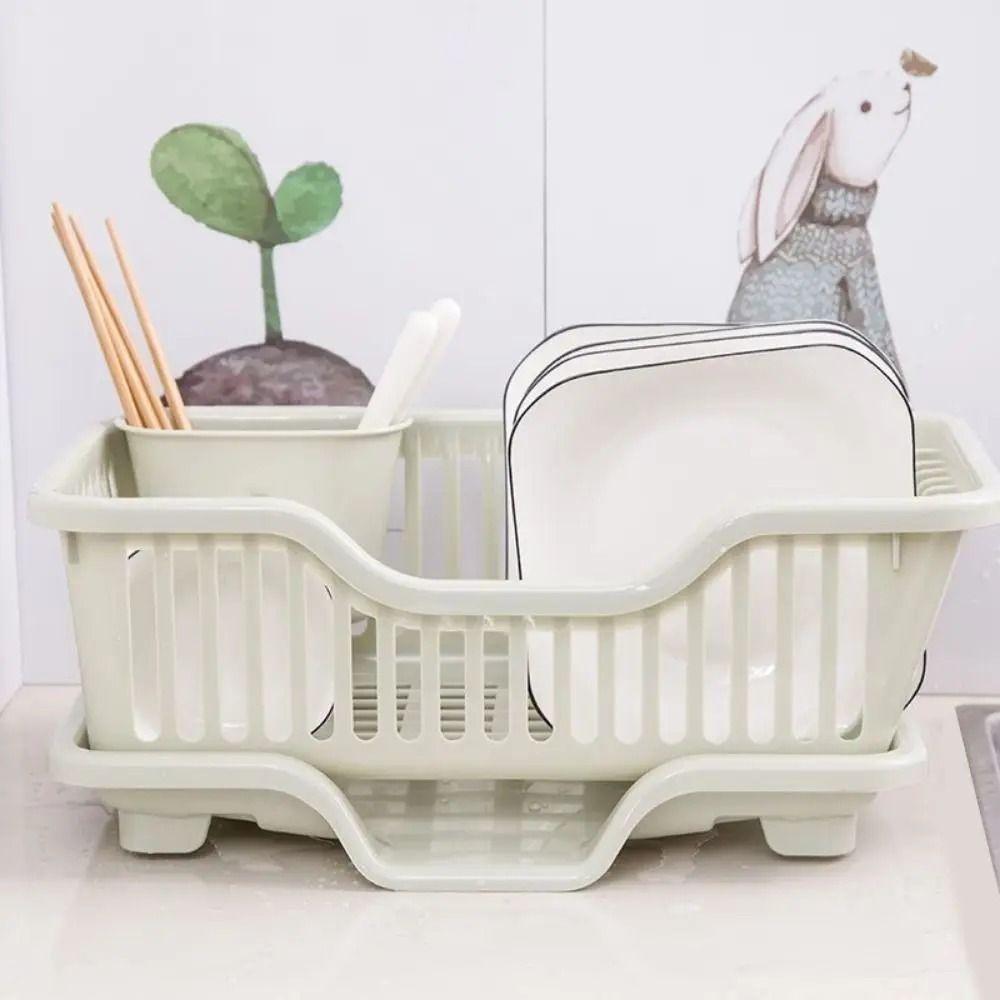 Durable Dish Drying Rack Plastic Storage Basket Storage Rack Utensils Drainer Rack Spoons