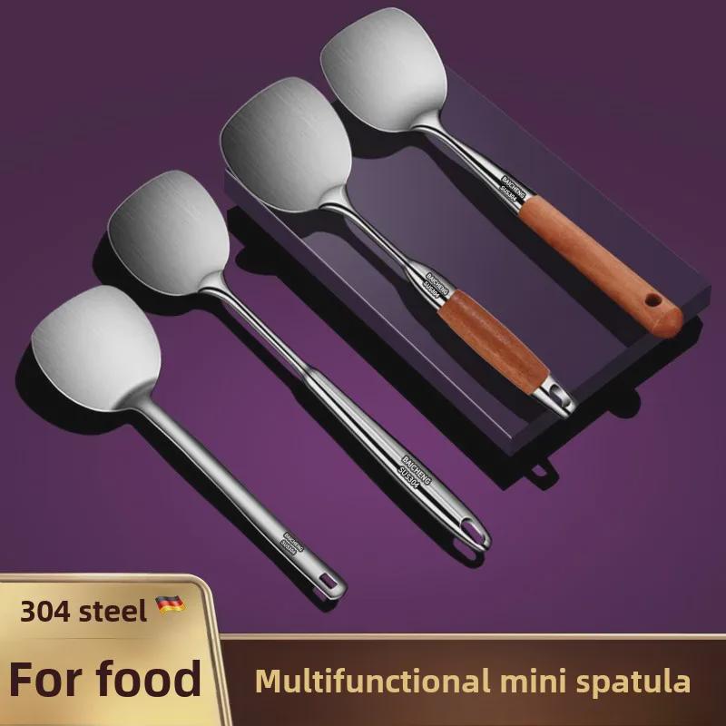 Mini 304 Stainless Steel Kitchen Spatula for Frying, Dry Pots, and Eggs