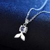 Женское ожерелье с подвеской из стерлингового серебра S925, 1 карат GRA VVS1, ожерелье с муассанитом, бриллиантами, русалкой, ювелирные изделия, подарок для женщин и девочек