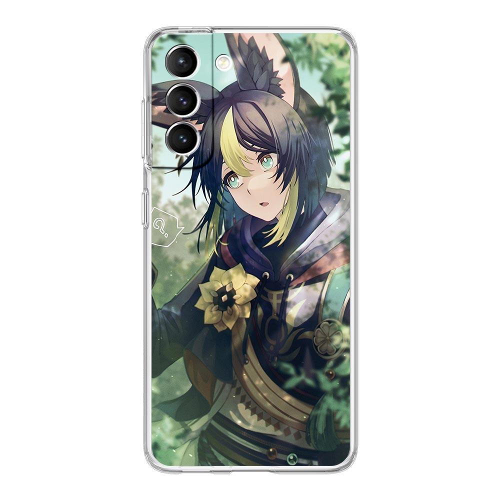 Чехол для телефона Genshin Impact Тигнари Прозрачный для Samsung Galaxy S23 S22 5G S20 Ultra S21 FE 5G S10E S9 S8 S10 Plus Мягкий чехол