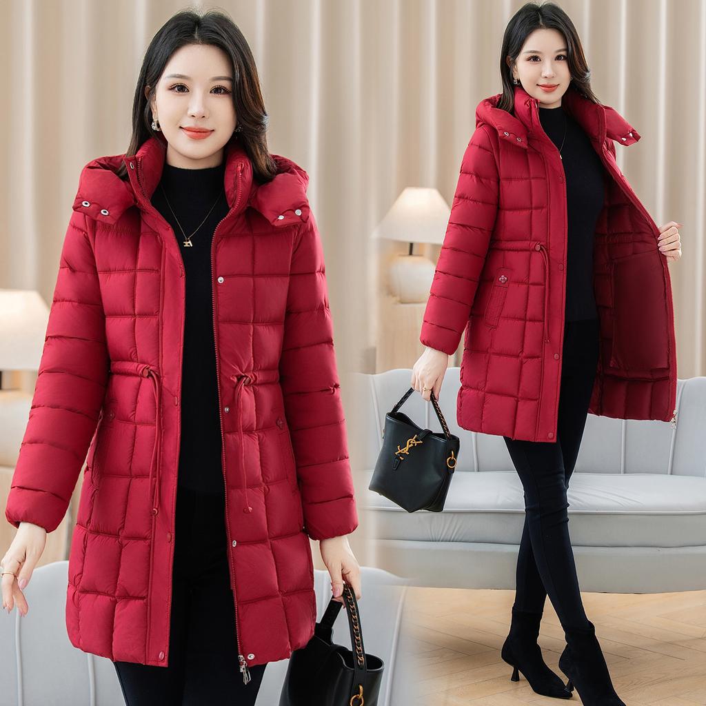 Mom's autumn and winter cotton-padded clothes, new foreign-style jackets, middle-aged and elderly winter cotton-padded jackets, thickened warm hooded