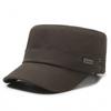 Men's Autumn Flat Top Military-Style Sun Hat - Adjustable for Outdoor, Casual Travel