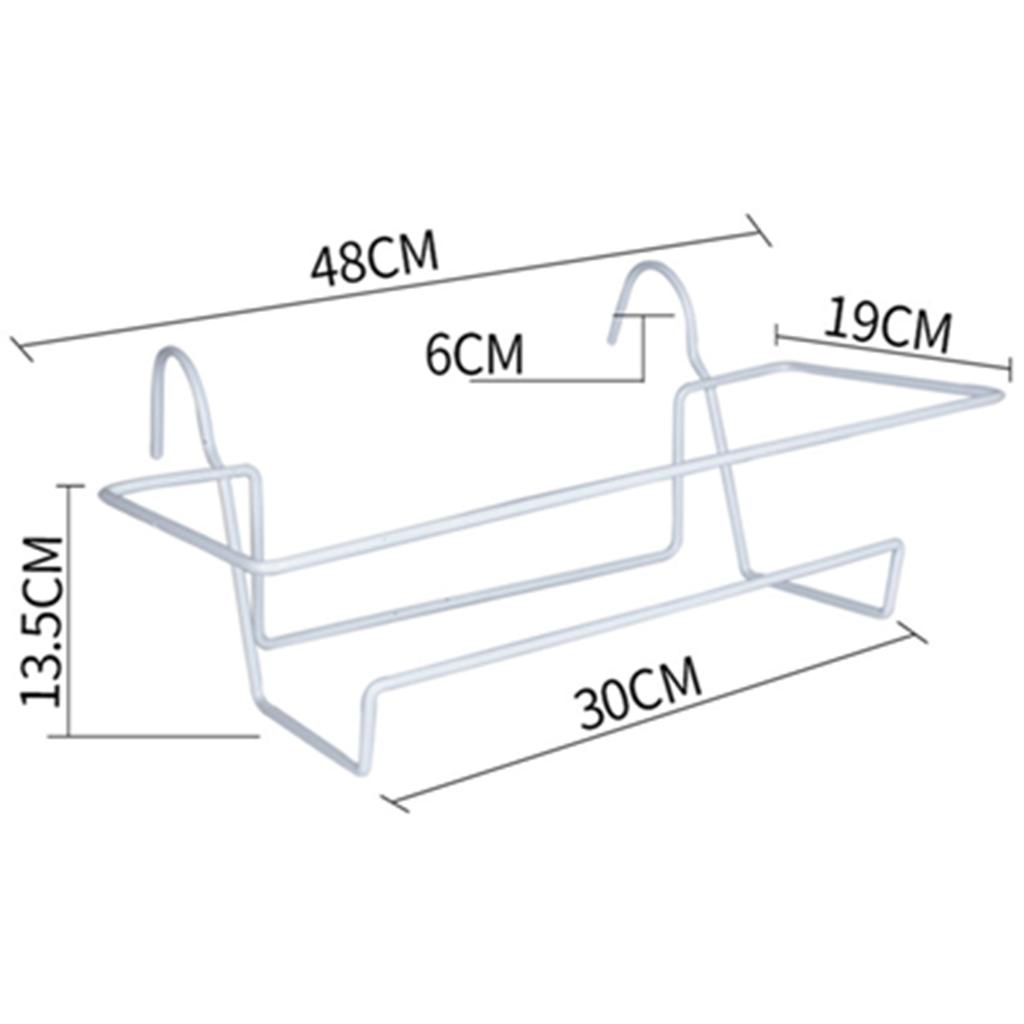 Подвесной горшок для перил балкона, корзина для растений, забор, кашпо для домашнего декора, оконный ящик, цветочный горшок для сада, террасы и двора 6 л