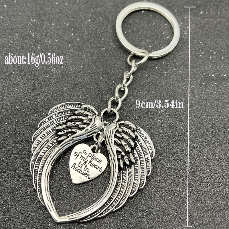 Металлический брелок-подвеска «Мое сердце на небесах» брелок с крыльями ангела для мамы, подарок на день матери