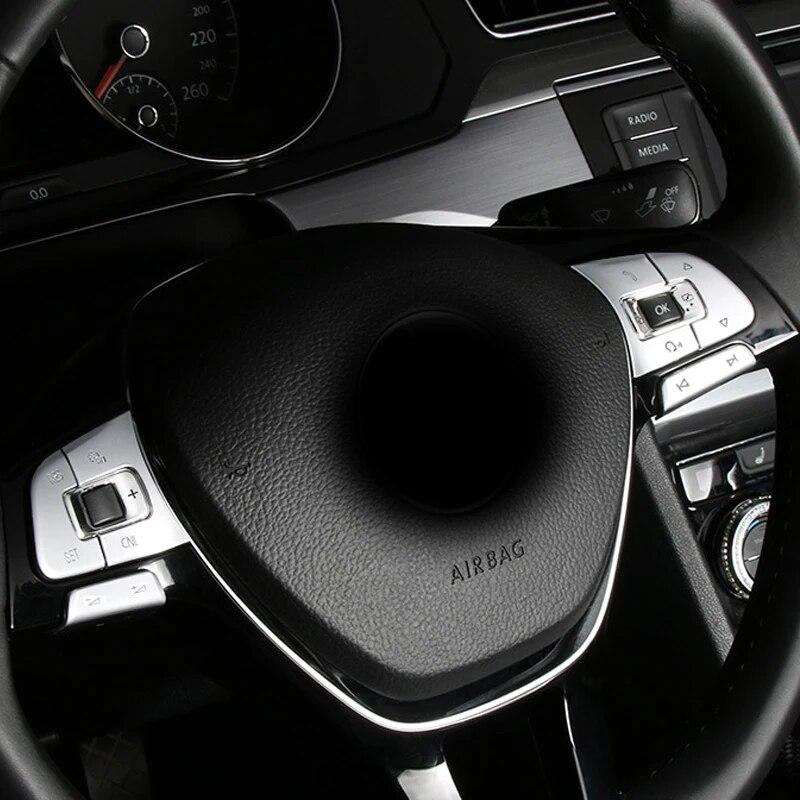 Интерьер автомобиля Многофункциональный руль ACC Кнопка переключения громкости Декоративные кнопки наклейки подходят для VW Golf 7 MK7 Passat B8