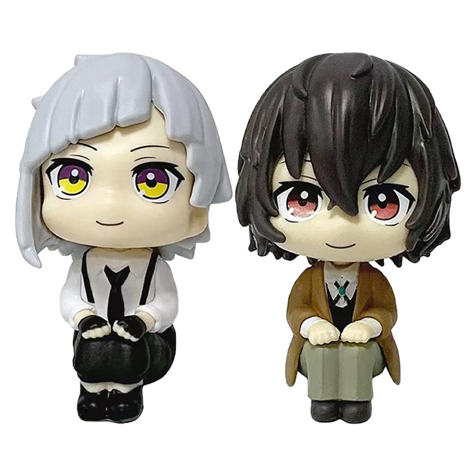 In Stock Look Up Bungou Dogs Dazai Osamu Nakajima Atsushi Action Figure Toys PVC Model Collection Kawaii Q Version Doll