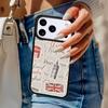 Чехол для телефона 'Газета с надписью London' Для iPhone 17 Air 14 15 13 12 Max Чехол Для Apple 16e 11 Pro Max Plus Coque