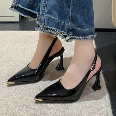 Новые летние туфли-лодочки с острым носком и мелким вырезом, сексуальные, удобные, для вечеринок, на высоком каблуке, модные, легкие, элегантные, женские туфли