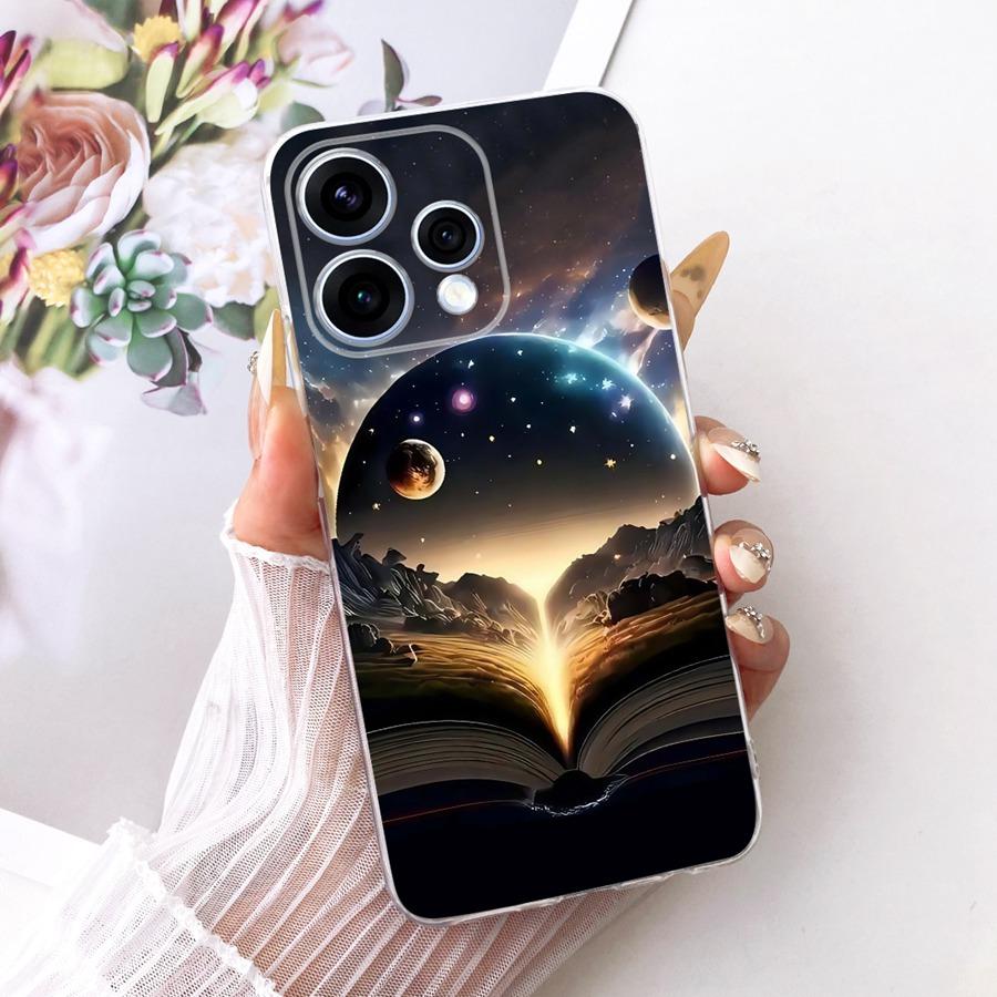 Чехол для OPPO Reno15 Reno 15F Милый Кот Расписной ТПУ Чехол для Телефона для OPPO Reno15 F Reno 15 CPH2825 Защитный Мягкий Силиконовый Capa