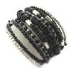 Les Trésors De Lily [M9325] - Black 'Kathmandu' Designer Bracelet