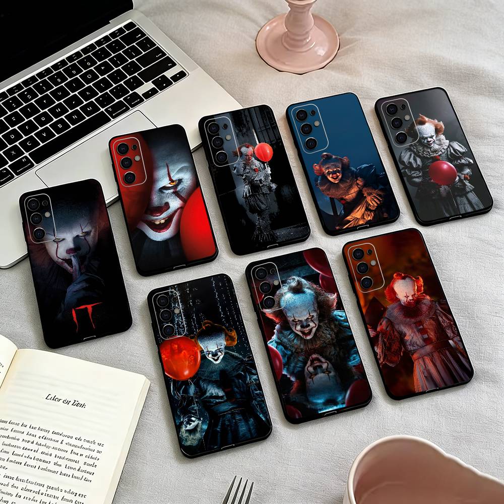 Чехол для телефона Art the Clown horror T-Terrifiers для Samsung S25, S24, S21, S22, S23, S30, Ultra, S20, Plus, Fe, Lite, Note, 10, Черный