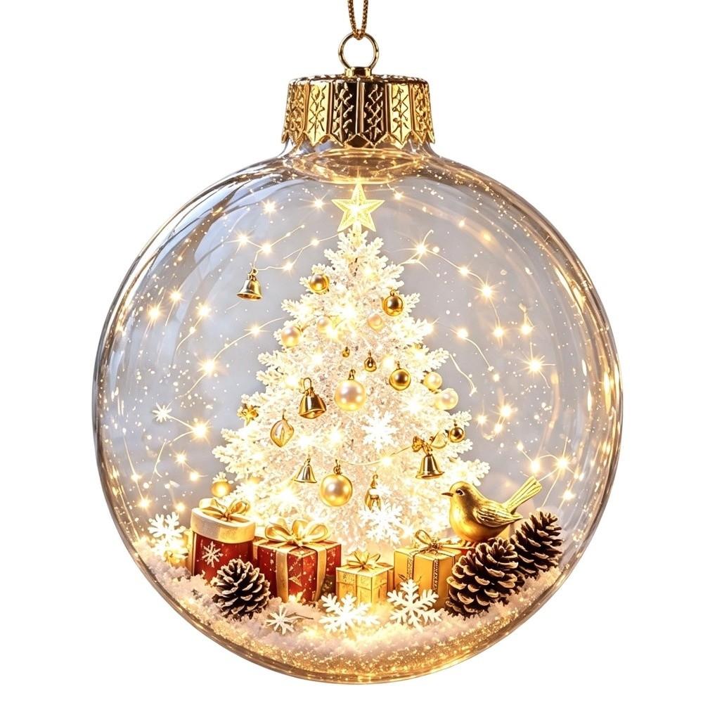 Transparent Christmas Ball Ornament Lightweight Holiday Tree Decor Holiday Party