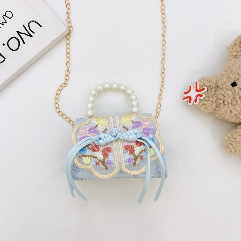 Breathable Stylish Pu Material Shoulder Bag For Kids With Geometric Pattern Design