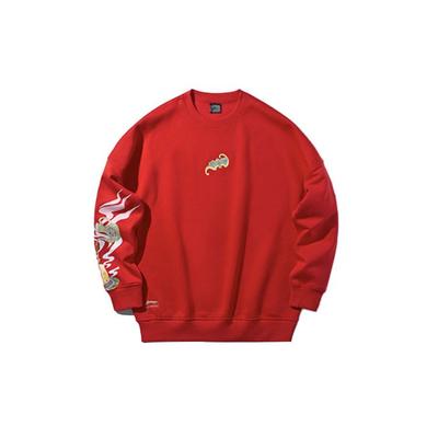 Li-Ning X Disney Co-Branded Fashion Loose Pullover Sweatshirt Men Tops Cherry-Red AWDQ139-1