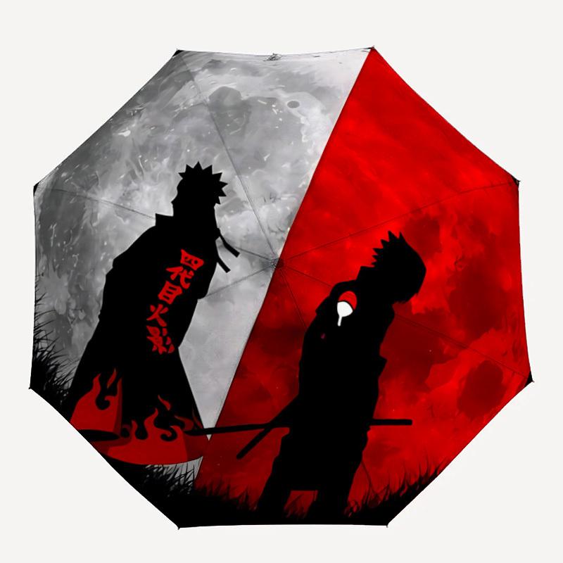 Автоматический складной зонт NARUTO с прочным железным каркасом, Портативный компактный дорожный зонт для всесезонного использования Вечеринки023