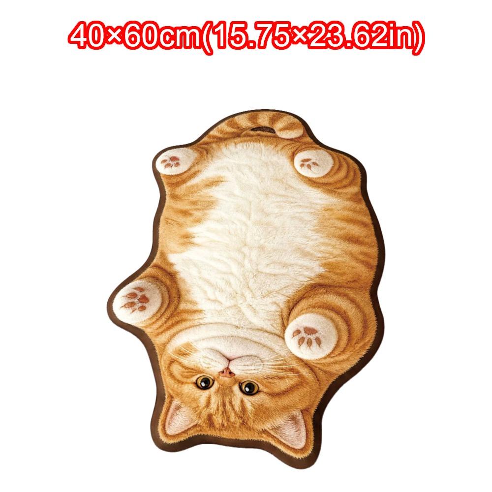 Decorative Rug Cat Shaped Rug Cat Pattern Cat Floor Mat Cute Animal Door Mat Living Room Decor