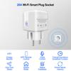 Умная розетка Tuya Wi-Fi, 20 А, умная розетка европейского стандарта с функцией таймера монитора мощности, 4200 Вт, совместимая с Alexa Google Home