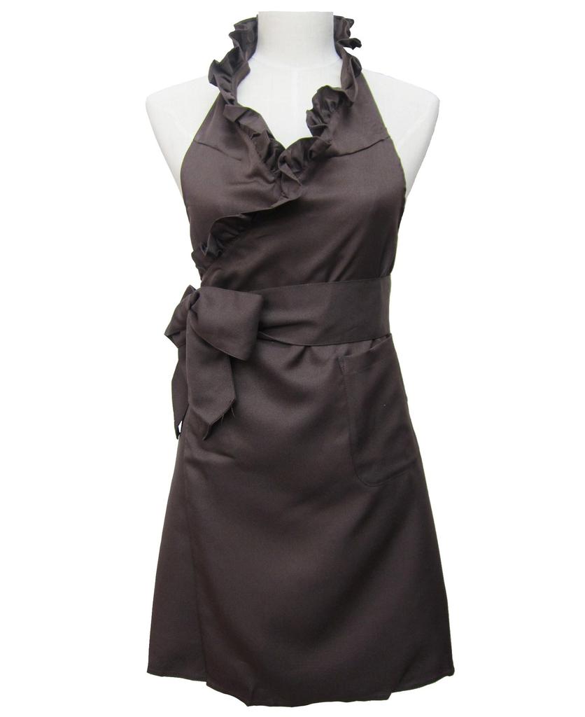 Cute and Stylish Frill Chocolate TO147 Women's Apron,