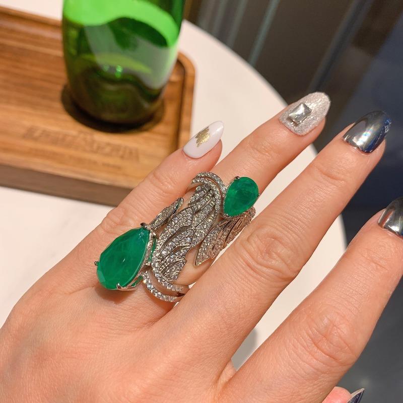 Sace Gems Классический ретро-стиль медного сплава 13*18 мм циркониевое кольцо женские ювелирные изделия свадебное обещание вечерние подарок