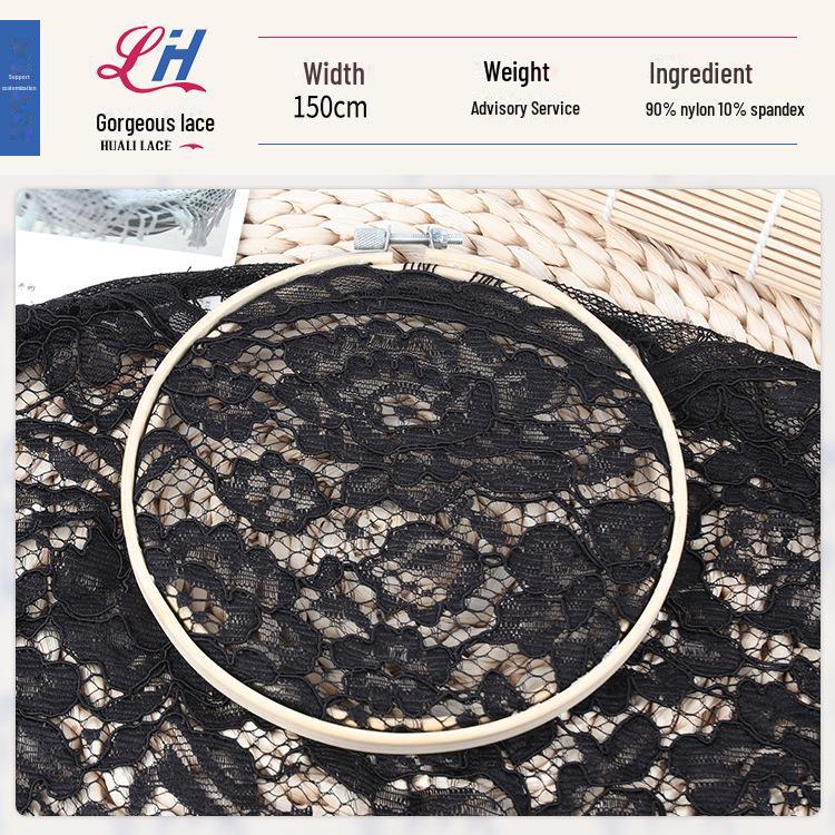 Нейлоновая трикотажная кружевная ткань для свадебных платьев или штор
