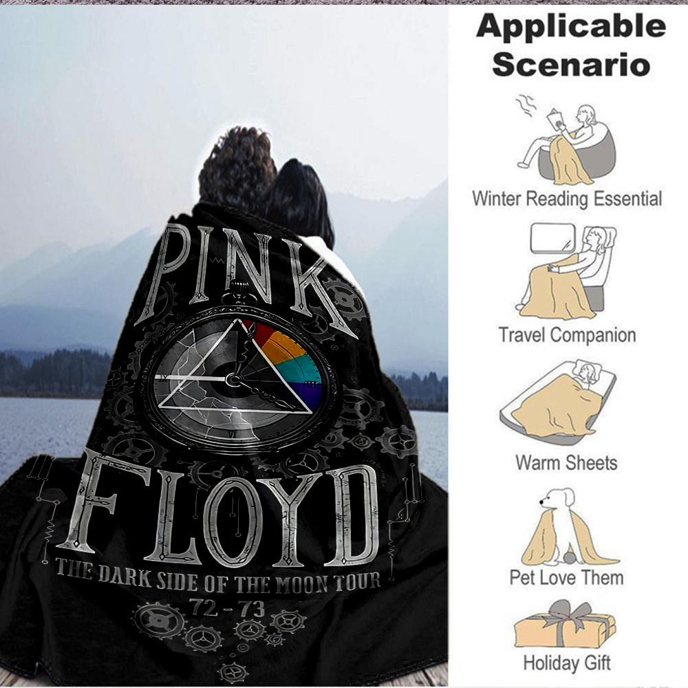 1pc Pink Floyd Blanket Soft All Season Throw with Vibrant Design, Perfect for Home, Travel, and Gifts, Ideal for Naps and Camping