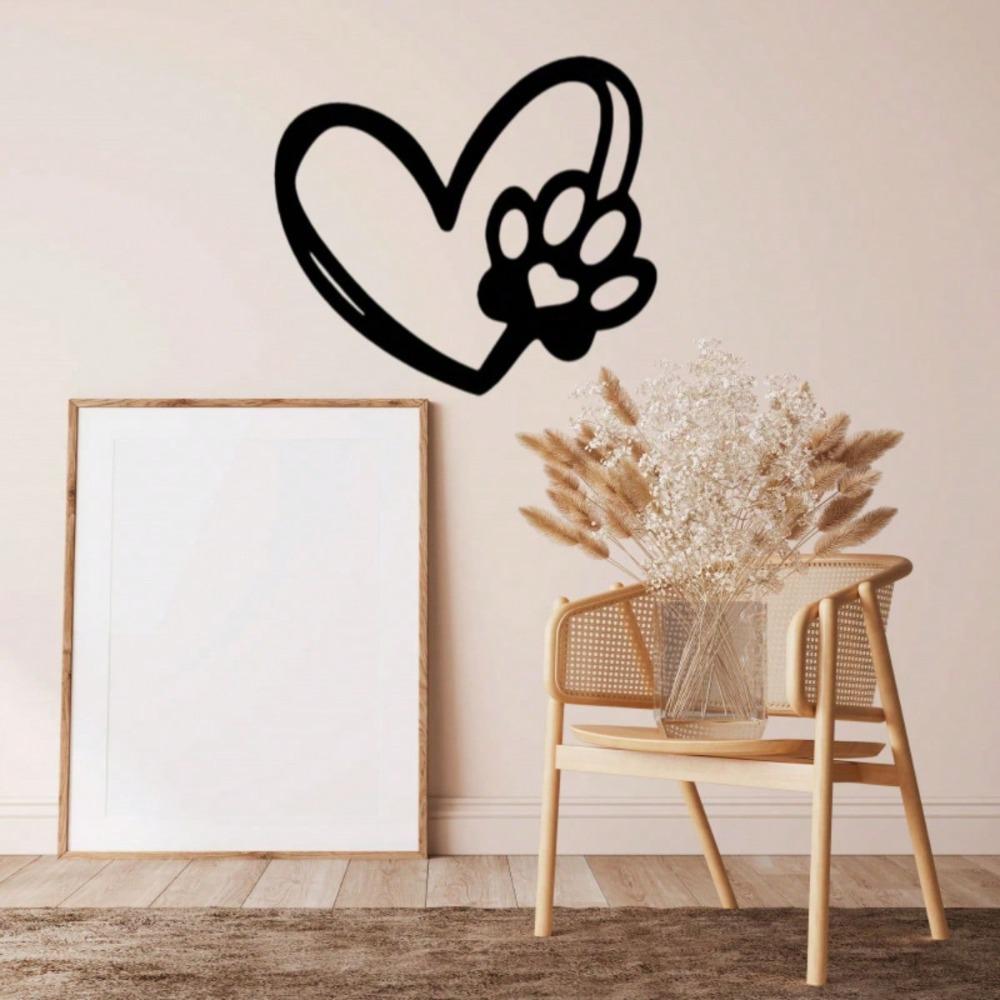 Metal Wall Art Pet Memorial Sculpture Dog Lover Gift Minimalist Black Iron Silhouette Indoor Outdoor Wall Decor