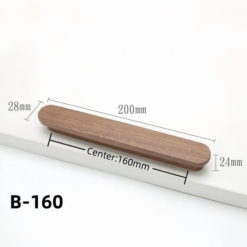 1 шт. Деревянная ручка для мебели из грецкого ореха, ручки для ящиков, ручки для кухонных шкафов, длинные ручки для шкафов и ящиков, ручки для шкафа