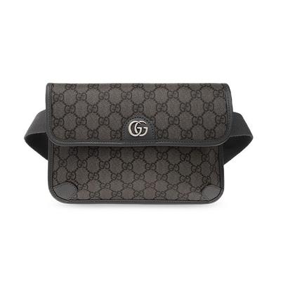 Сумка-пояс Interlocking GG Supreme Темно-коричневый Канвас Кожаная отделка Crossbody Сумка-банан для женщин Ежедневные поездки Спорт 752597-2ZGMN-8576