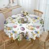 Spring Easter Egg Rabbit Round Table Cloth Festival Dining Waterproof Tablecloth Table Cover For Wedding Party Decor