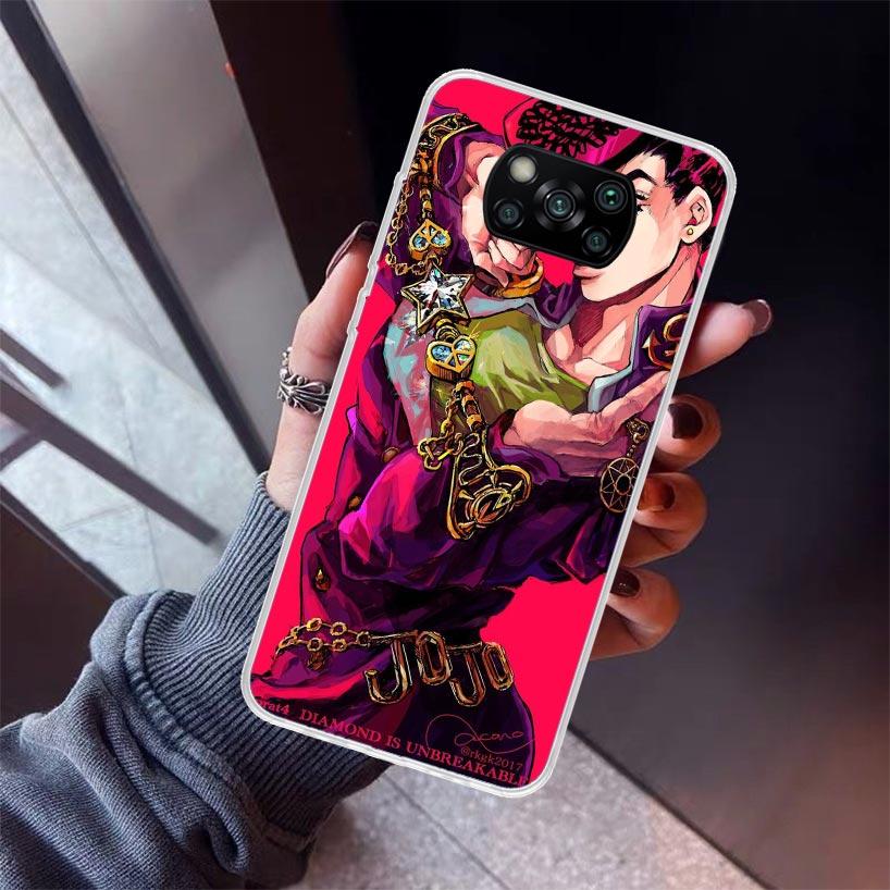 JoJo Adventure Higashikata Josuke Phone Case For Xiaomi Poco X7 X6 X5 Pro F7 Ultra Redmi 15C 15 13 13C 12 12C 10 10A 10C 9 9A 9C