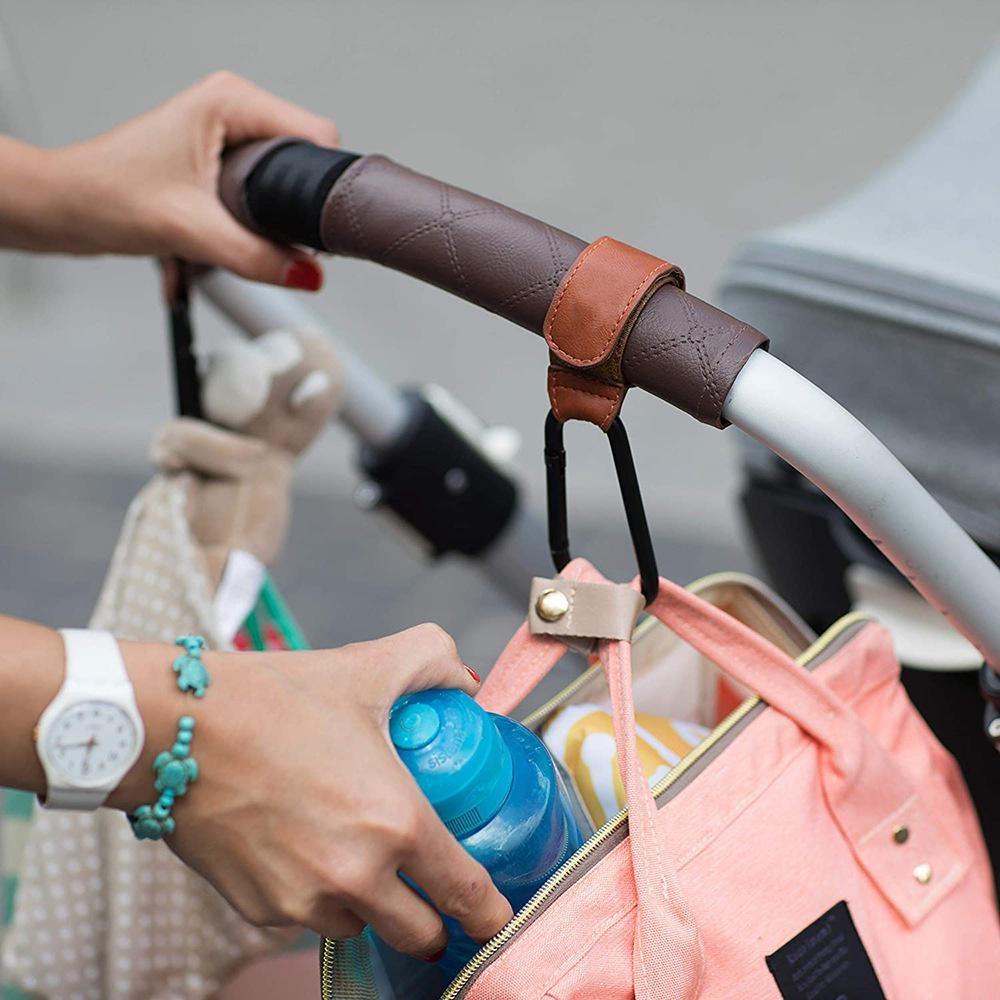 Вращающаяся на 360 градусов сумка на колесиках из искусственной кожи, крючок для детской коляски, пряжка для альпинизма, съемный крючок для детской коляски, 1 шт.