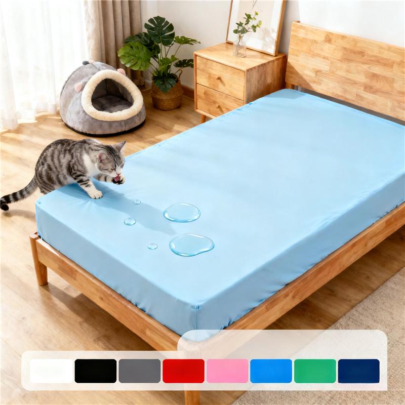 2027 Fashion Waterproof Mattress Cover Quilted Fitted Sheet 140*200 160*200 Mattress Protector Solid Color Bed Cover