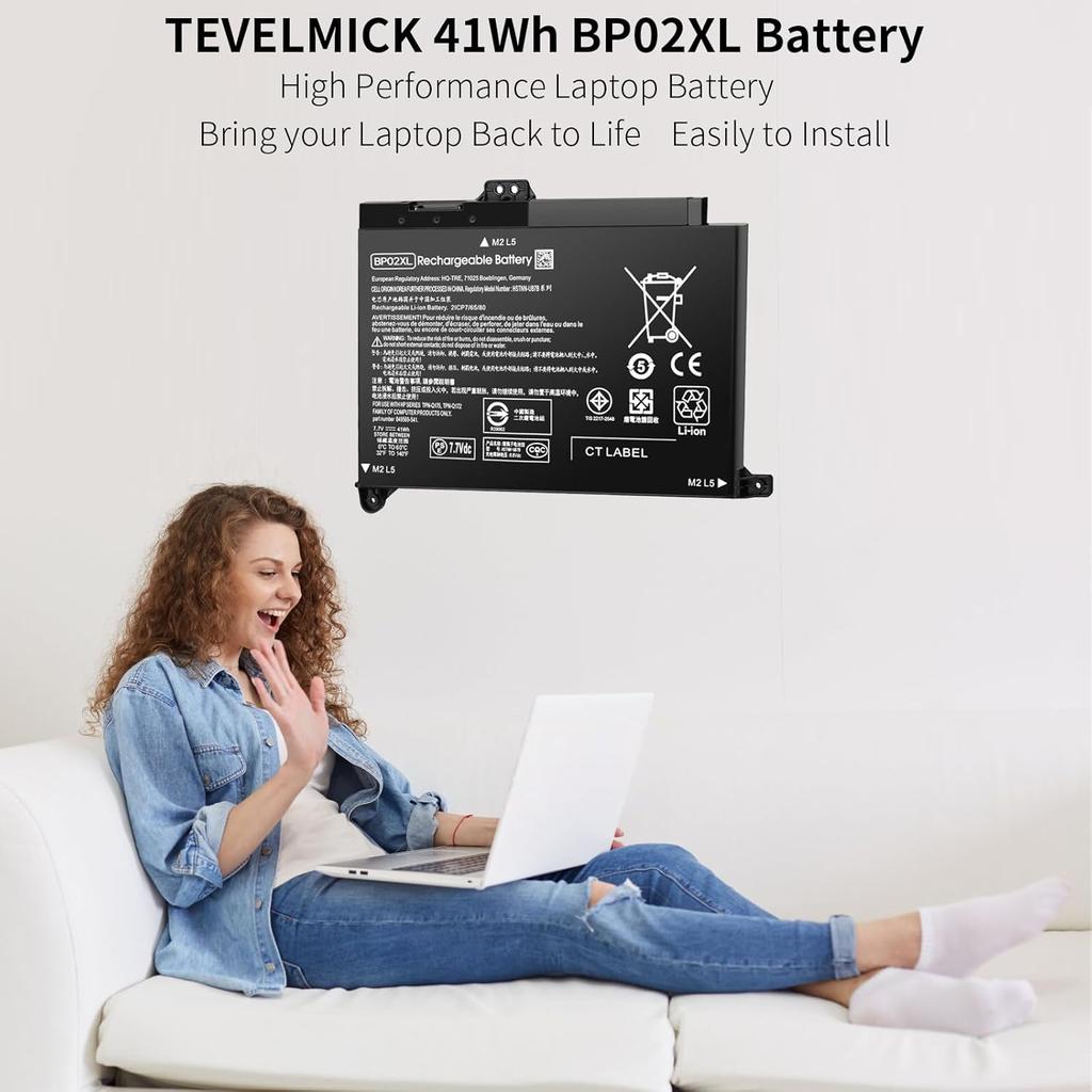 BPO2XL BP02XL 849909-850 Battery for HP Pavilion 15Z-AW000 15T-AU000 15-AU123CL 15-AW053NR 15-AU023CL 15-AU030WM 15-AU062NR 15-AU018WM 15-AU063NR