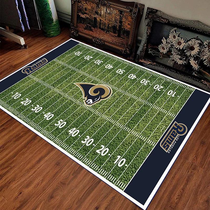 American Football Field Print Area Rugs for Bedroom Bedside Floor Mat Outdoor Rugby Sport Carpet Balcony Hallway Decor Mat