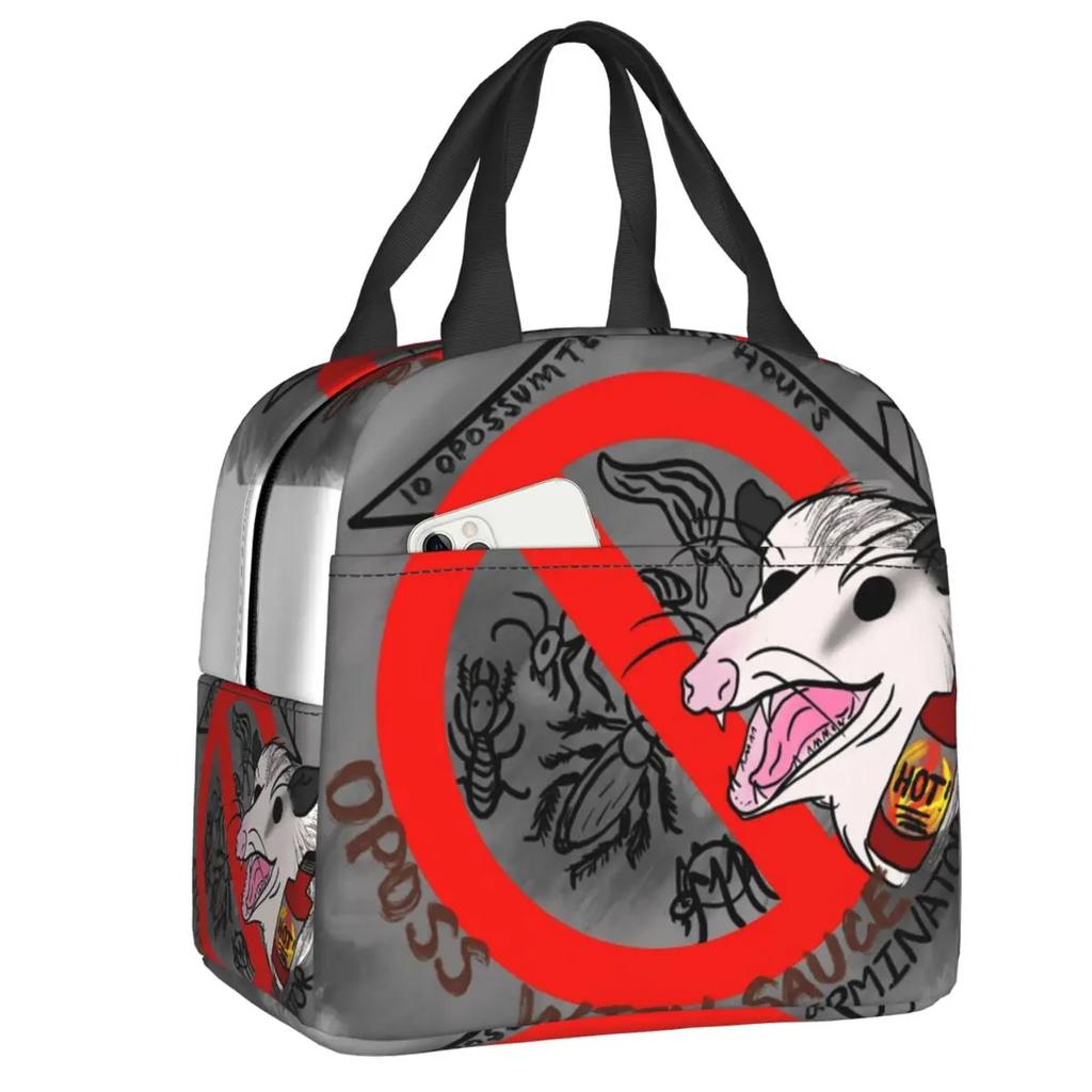 Opossum Screm Изолированная сумка для обеда для кемпинга, путешествий, животных, домашних животных, многоразовая термосумка для обеда для женщин и детей