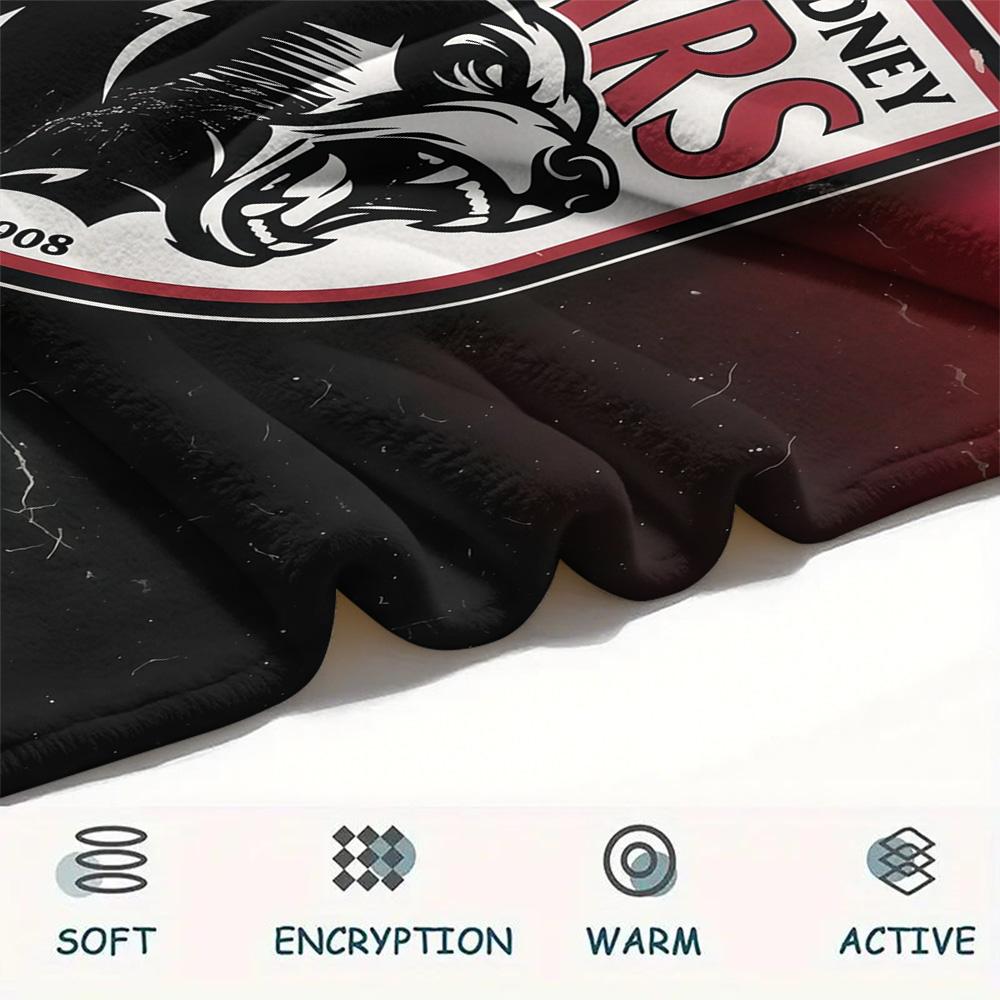 Custom Name North Sydney Bears Flannel Blanket, High quality Comfortable for All Seasons, Home Decor, Warmth and Comfort